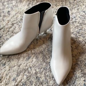Brand new white booties